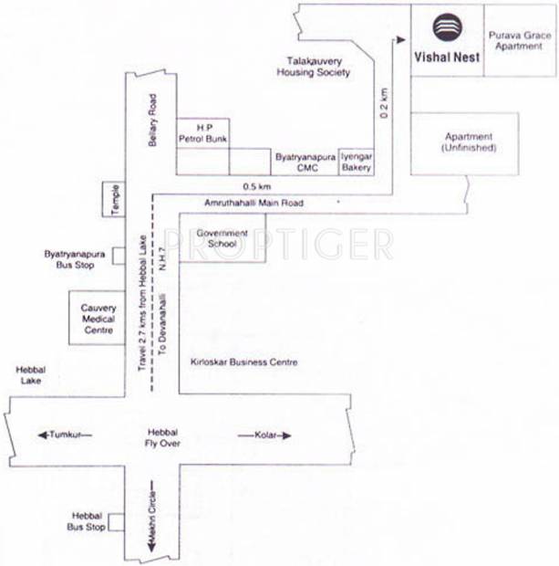 vishal-promoters-and-builders nest Location Plan