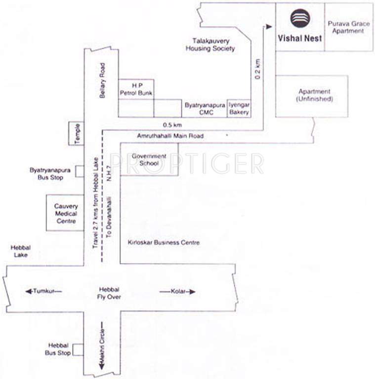 vishal promoters and builders nest Location Plan