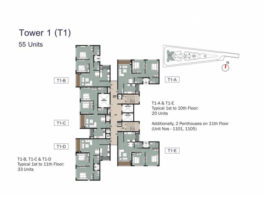  the weave Tower 1 Cluster Plan