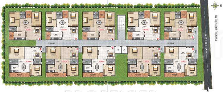 neni group gagan lake view Gagan Lake View  Cluster Plan from 1st to 5th Floor