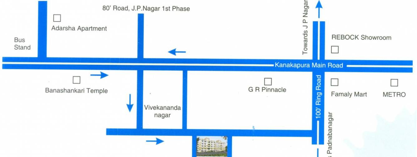 gangothri builders and developers galaxy Location Plan