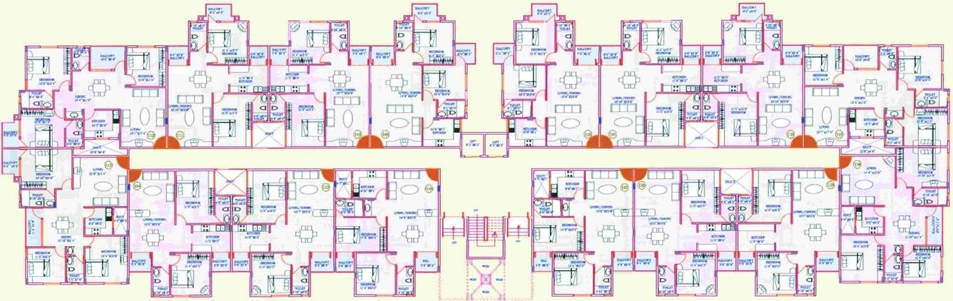  residency Images for Cluster Plan of Majestic Residency