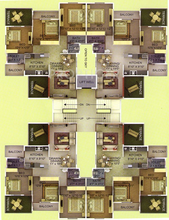 Images for Cluster Plan of Techops Techops Garden Apartment