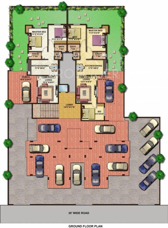 Images for Cluster Plan of Advait Anandvan Apartment