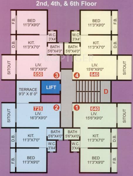 Images for Cluster Plan of Sai Cherry Residency D Wing
