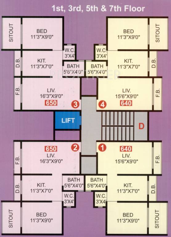 Images for Cluster Plan of Sai Cherry Residency D Wing
