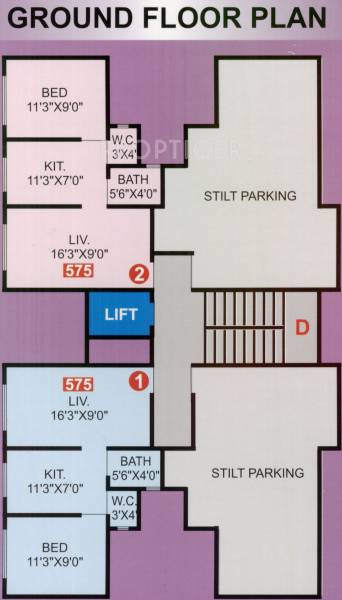Images for Cluster Plan of Sai Cherry Residency D Wing