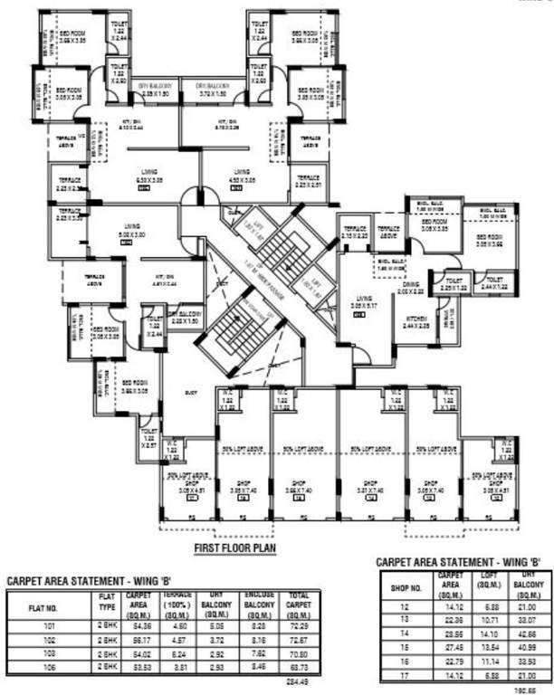  av whistling winds Building B Cluster Plan for 1st Floor