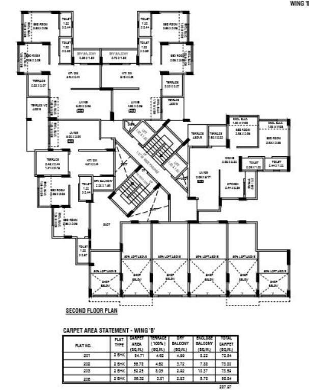  av whistling winds Building B Cluster Plan for 2nd Floor