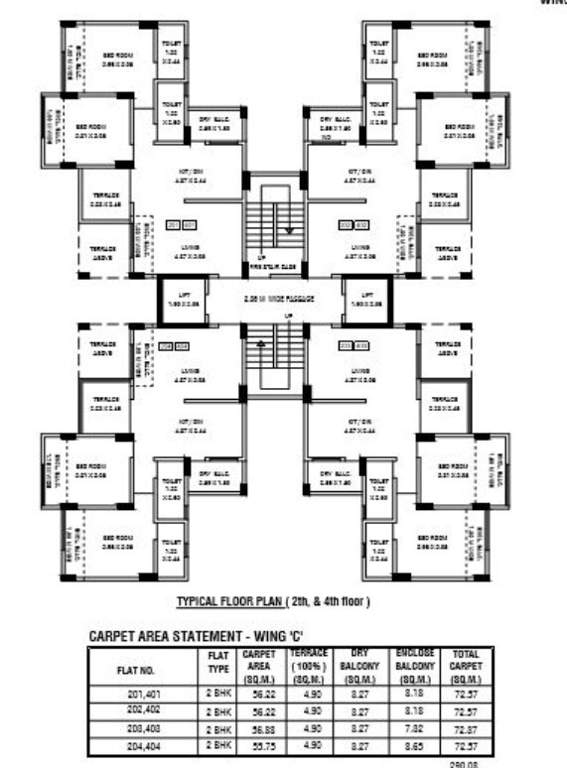  av whistling winds Building C Cluster Plan from 2nd to 4th Floor