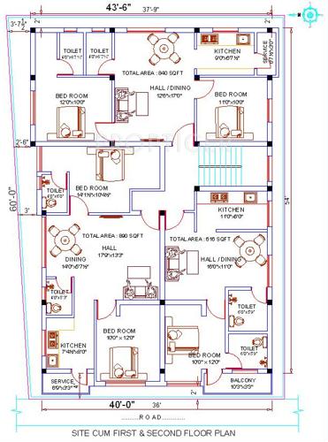 vg-devlopers-and-builders madambakkam-flats Madambakkam Flats  Cluster Plan from 1st to 2nd Floor