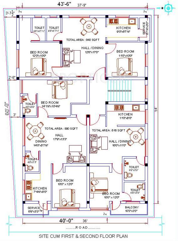 vg devlopers and builders madambakkam flats Madambakkam Flats  Cluster Plan from 1st to 2nd Floor
