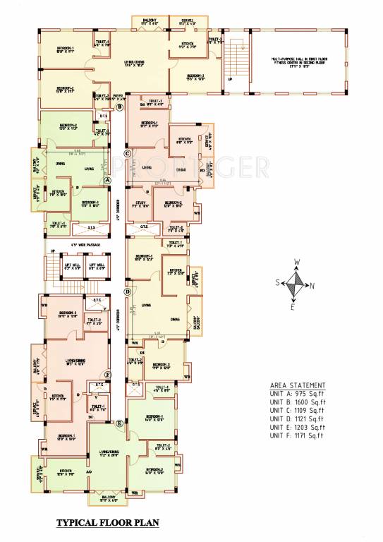 challa properties pvt. ltd. kailash Typical Cluster Plan