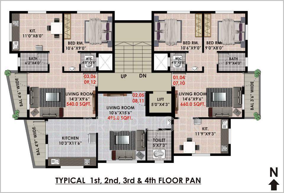 Images for Cluster Plan of Advait Niranjan Niwas