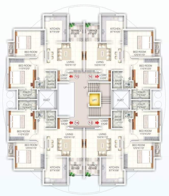 Images for Cluster Plan of Advait Swanand Apartment