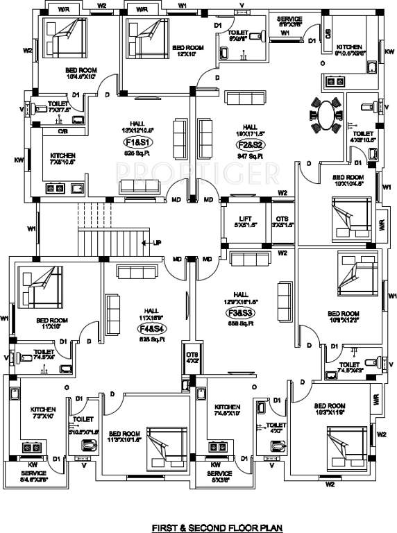 ganesh builders sri sudharsan Sri Sudharsan Cluster Plan from 1st to 2nd Floor
