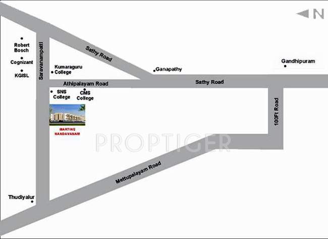 nandavanam Images for Location Plan of Martin Nandavanam