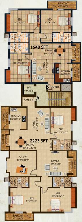 cicc builders stoneridge Stoneridge  Cluster Plan from 1st to 4th Floor