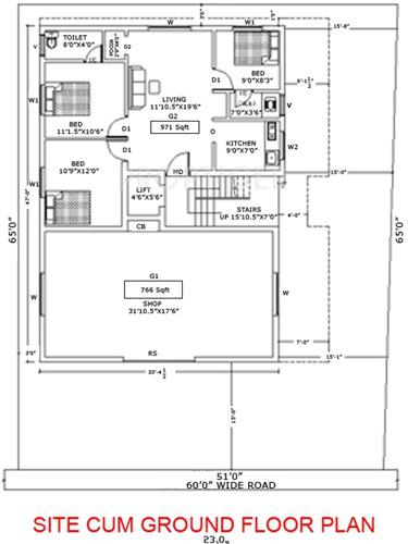 egb-builders west-mambalam West Mambalam Cluster Plan for Ground Floor