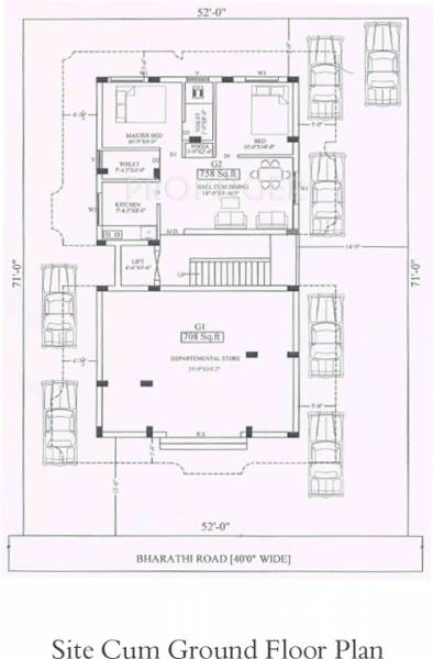 egb-builders perambur Perambur Cluster Plan for Ground Floor