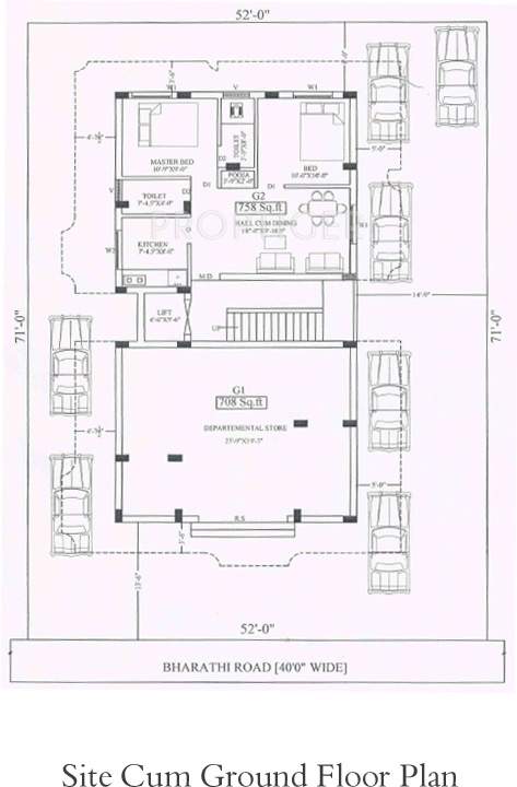 egb builders perambur Perambur Cluster Plan for Ground Floor