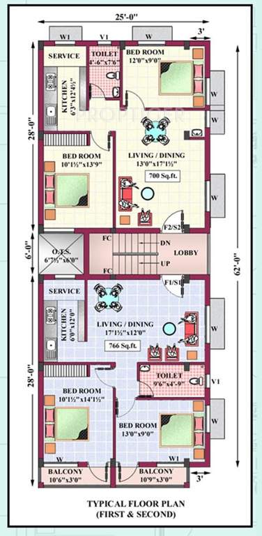 egb builders anna nagar 1 Anna Nagar 1 Cluster Plan for 1st & 2nd Floor