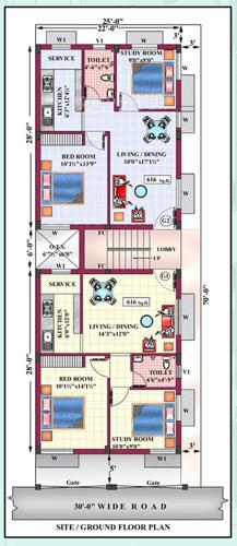 egb-builders anna-nagar-1 Anna Nagar 1 Cluster Plan for Ground Floor