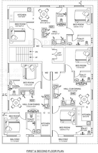 egb-builders sundaram Sundaram Cluster Plan for 1st & 2nd Floor