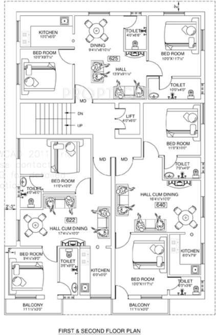 egb builders sundaram Sundaram Cluster Plan for 1st & 2nd Floor