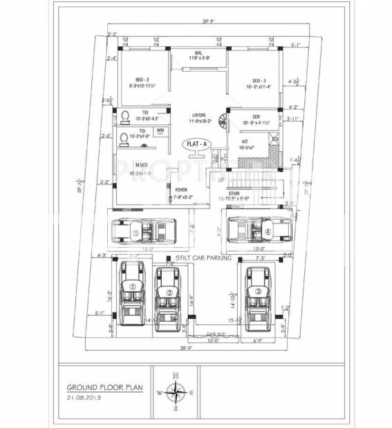 s-gayathri--construction kirthi-enclave Kirthi Enclave Cluster Plan for ground Floor