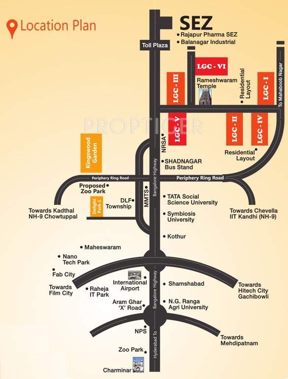 Images for Location Plan of Sree Durga Lakshmi Garden City Phase VI
