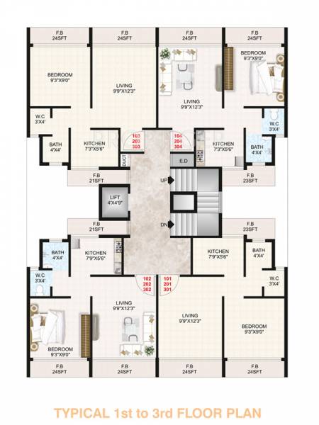 Images for Cluster Plan of Raj Apartment