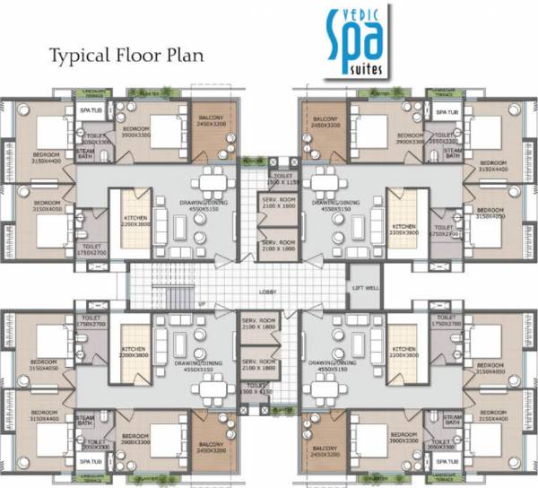  spa-suites Tower 1 Cluster Plan
