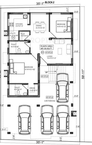 Block 2 Cluster Plan for Ground Floor graha-promoters srihari-flats Block 2 Cluster Plan for Ground Floor
