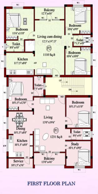 naveen-builders-chennai agitha-nest Agitha Nest Cluster Plan for 1st Floor