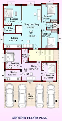 naveen-builders-chennai agitha-nest Agitha Nest Cluster Plan for ground Floor