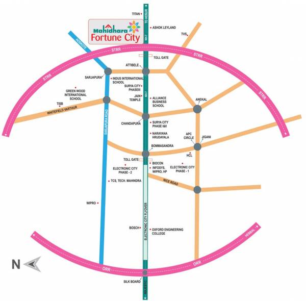 Images for Location Plan of Mahidhara Fortune City Images for Location Plan of Mahidhara Fortune City