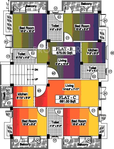 rakshaa builders viking Viking Cluster Plan for 1st Floor
