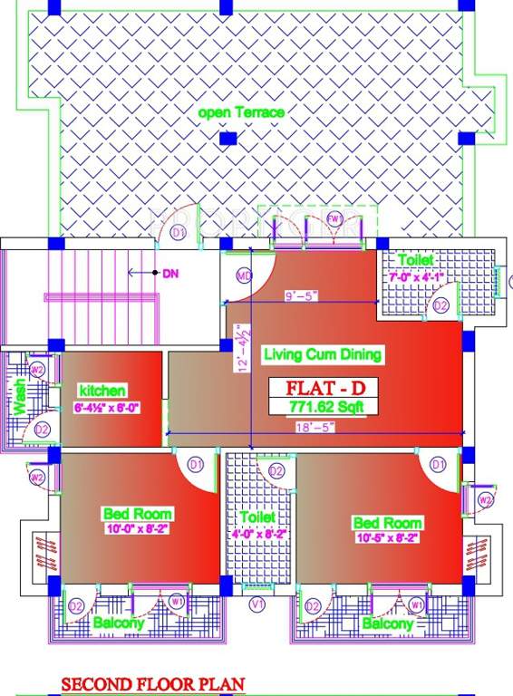 rakshaa builders viking Viking Cluster Plan for 2nd Floor