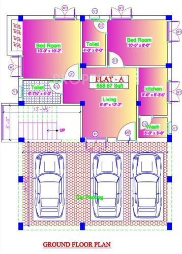 rakshaa-builders viking Viking Cluster Plan for Ground Floor