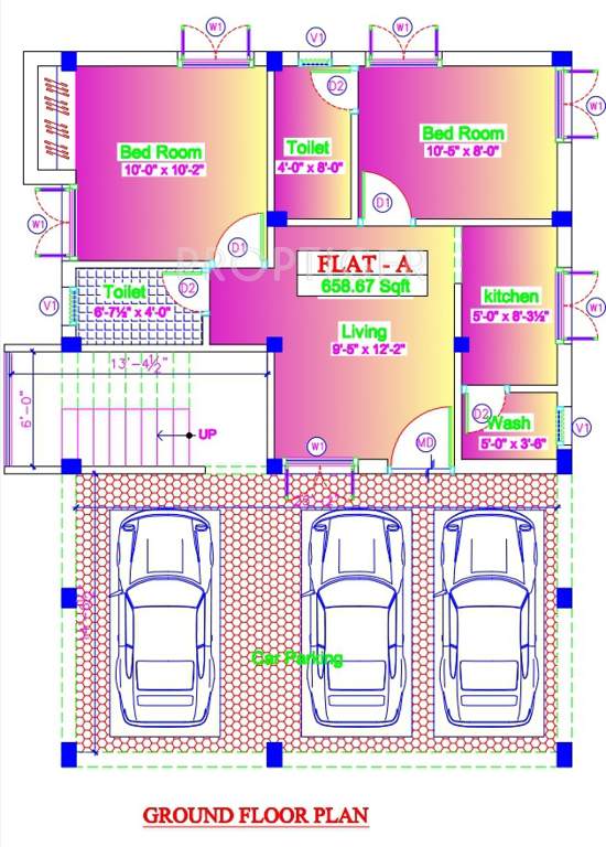 rakshaa builders viking Viking Cluster Plan for Ground Floor
