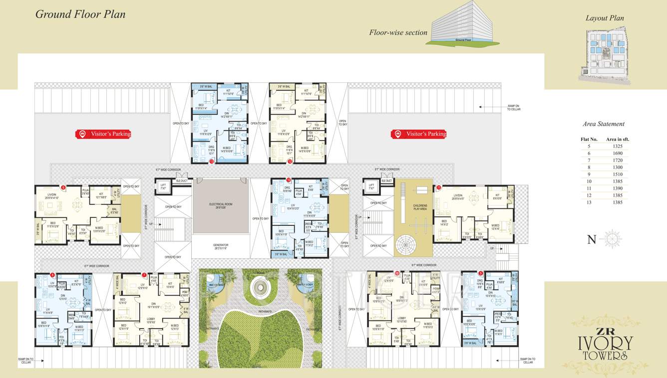  ivory towers Images for Cluster Plan of ZR Ivory Towers