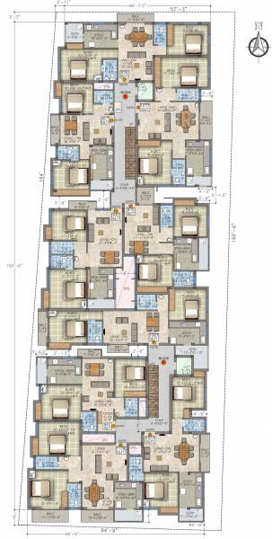roohi-constructions anja Block A,B Cluster Plan for 2nd Floor