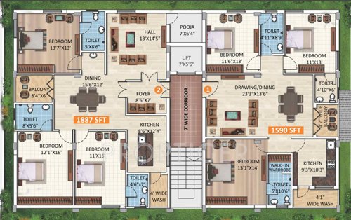 Images for Cluster Plan of Krishna Elite elite Images for Cluster Plan of Krishna Elite