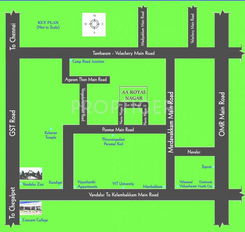 gita properties aa royal nagar Location Plan