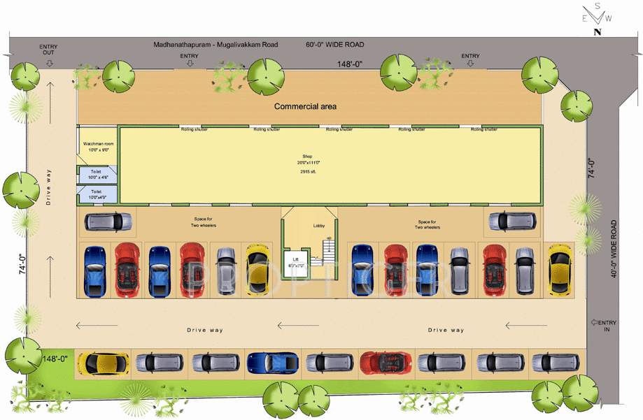 swetha builders tower Shwethas Tower Cluster Plan for Stilt Floor