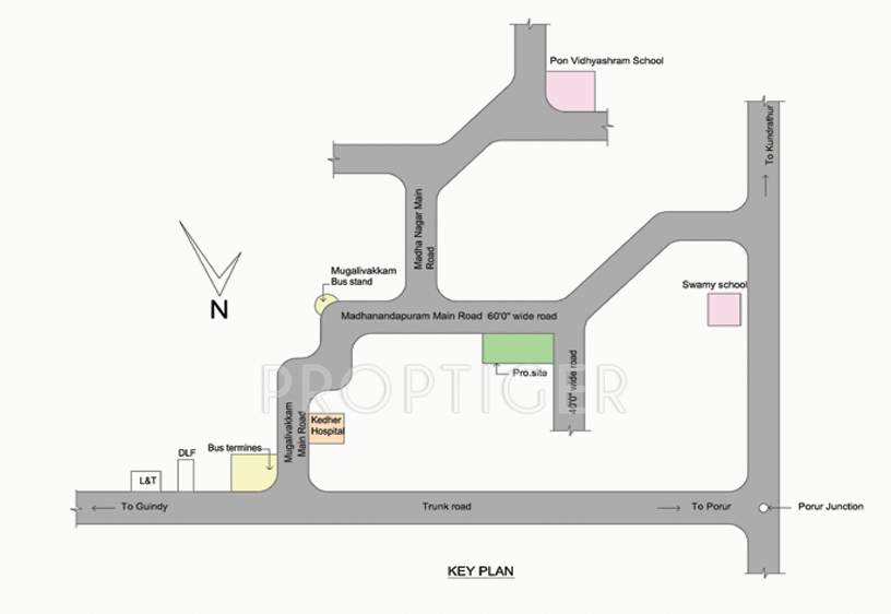 swetha builders tower Location Plan