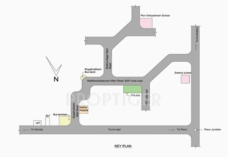 swetha-builders tower Location Plan