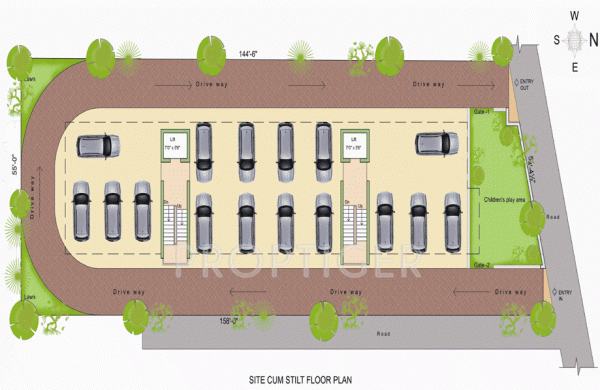 swetha-builders star Star Cluster Plan for Stilt Floor