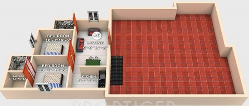 geejay-homes kasibar-colony Block A Cluster Plan for 2nd Floor